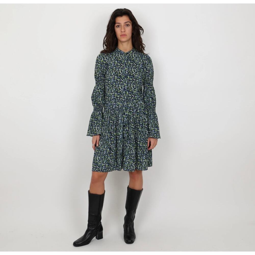 MICHAEL Michael Kors Floral Print Georgette Shirt Dress, size M, EUC